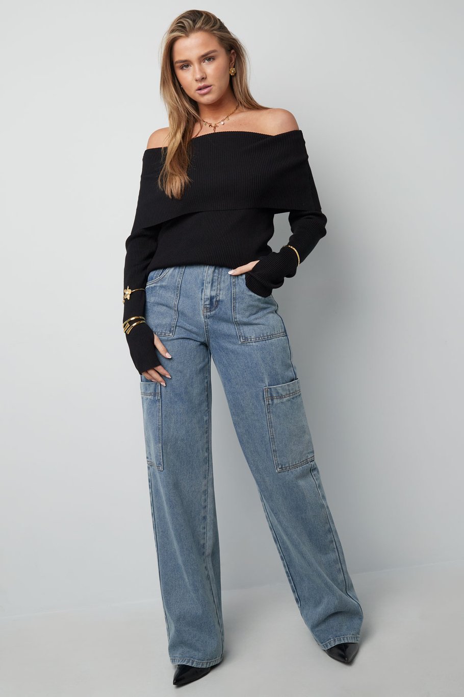 Basic off shoulder top - Burgundy Picture6